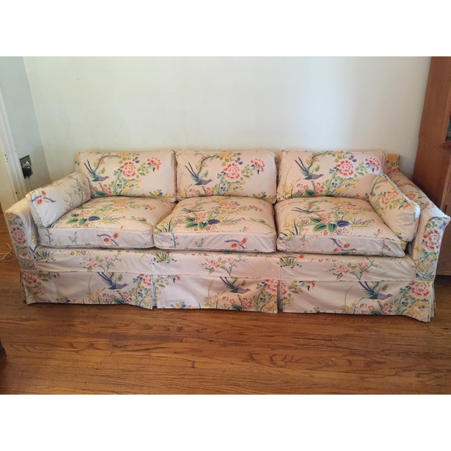 1960s Mid Century Modern Hog And Horse Mane Hair Sofa Couch With