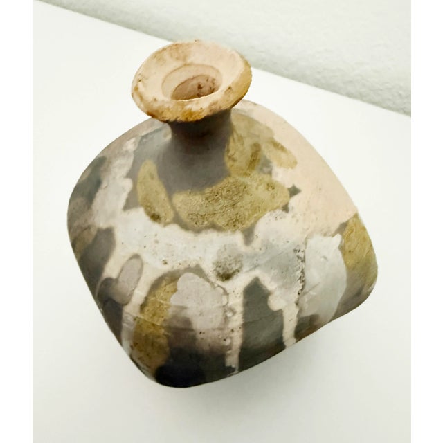 Mid-Century Modern Drip Glaze Studio Pottery Weed Pot For Sale - Image 3 of 10