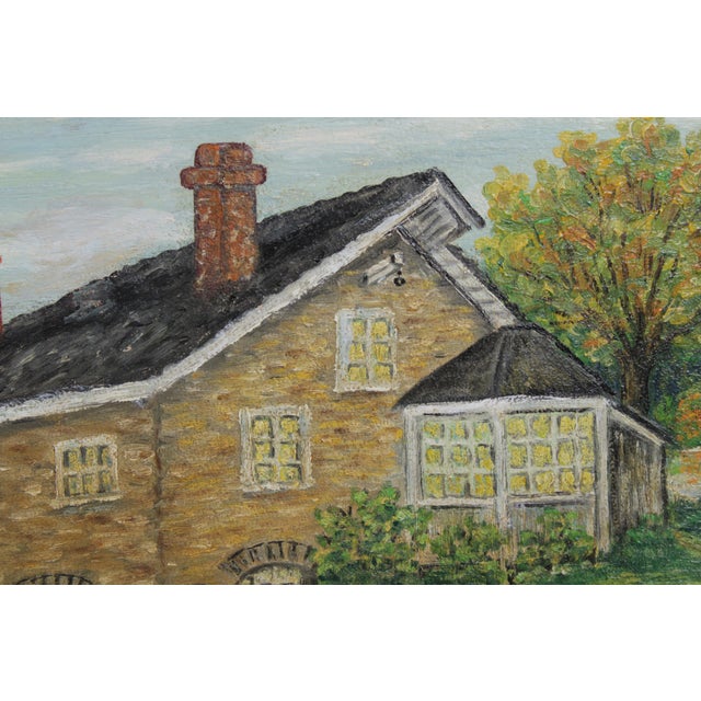 Traditional Roy Landenberger Framed Oil on Canvas Painting of Old Stone Mill - Signed For Sale - Image 3 of 14
