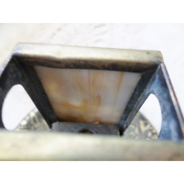 Tiffany Gold Gilt Favrile Art Glass Cigarette Ashtray Match Holder For Sale - Image 11 of 14