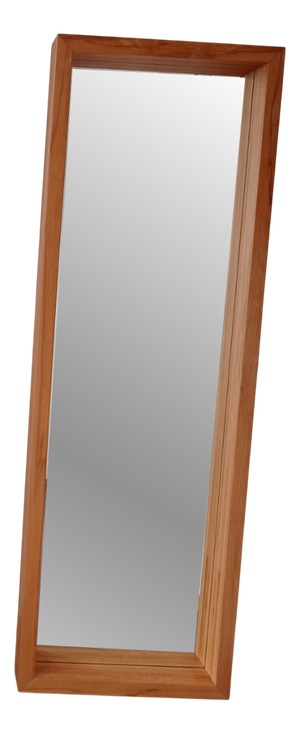 Large Scandinavian Style Wooden Framed Mirror, 1970s
