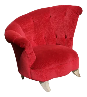 Modern Ruby Red Lounge Chair