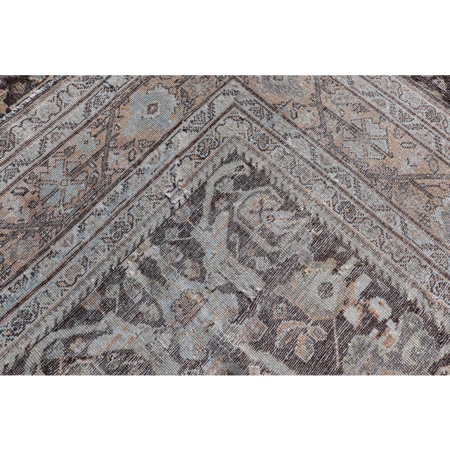 Antique Persian Sultanabad Rug With Warm Brown Field and Allover Vine Design For Sale - Image 17 of 17