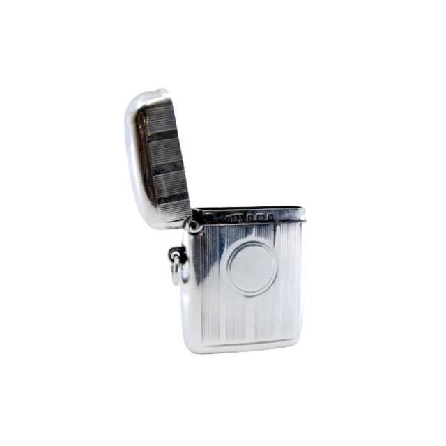 Silver Matchbox with Raised Bands For Sale - Image 11 of 11