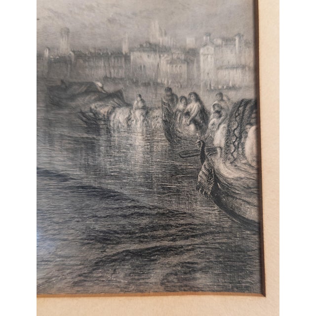 19th Century English Steel Engraving After "Approach to Venice" by JMW Turner For Sale - Image 12 of 16