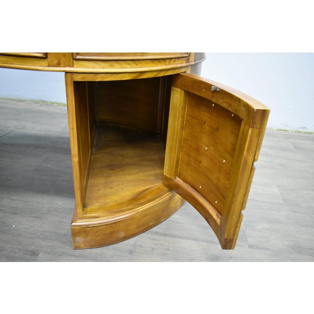 2020s Legacy Mahogany Wood Leather Top Kidney Desk - Light Brown Walnut For Sale - Image 5 of 10