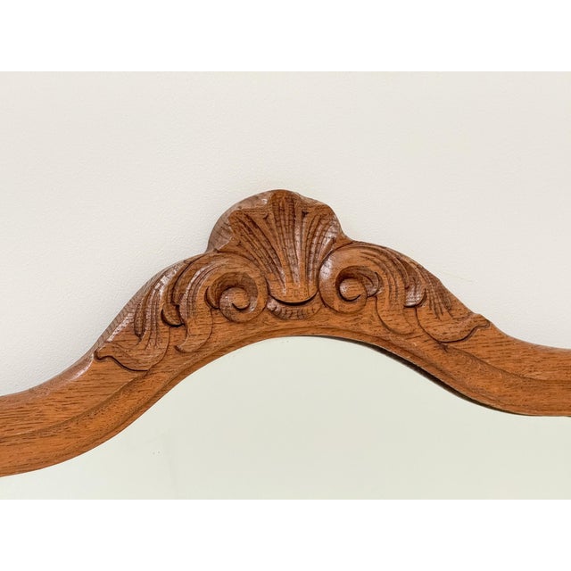 Vintage Carved Wood Framed Wall Mirror, 1930s For Sale - Image 9 of 10