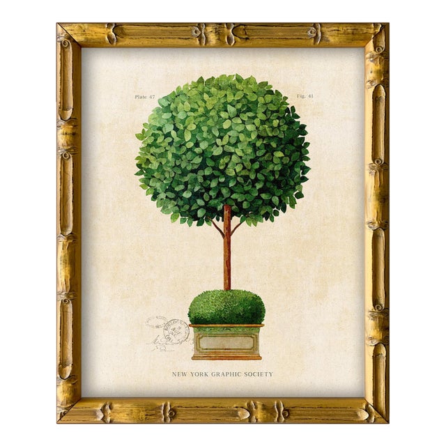 Framed Reproduction Vintage "Topiary Garden (2)" Art Print For Sale
