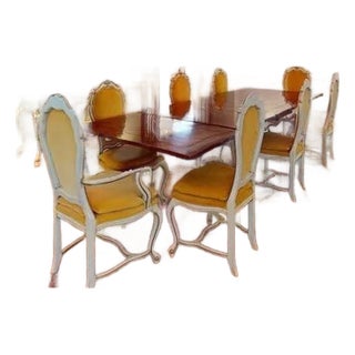 Mid 20th Century Karges French Provincial Dining Suite — Table + 8 Chairs, C. 1970s For Sale