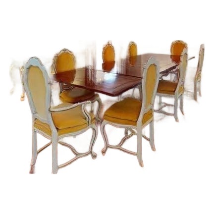 Mid 20th Century Karges French Provincial Dining Suite — Table + 8 Chairs, C. 1970s For Sale