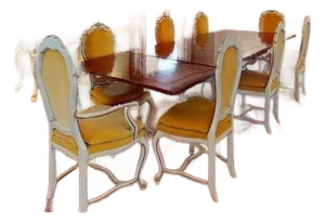 Mid 20th Century Karges French Provincial Dining Suite — Table + 8 Chairs, C. 1970s