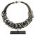 A striking traditional silver choker from the Miao ethnic minority, crafted with chains of densely interlinked, hand-...