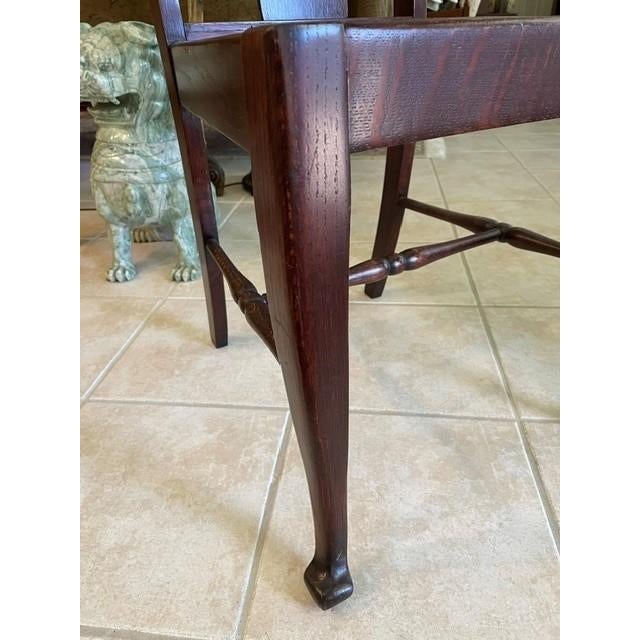 Wood Early 20th Century Set of Six Queen Anne / Chippendale Revival Dining Chairs – Five Side Chairs & Captain’s Chair For Sale - Image 7 of 11