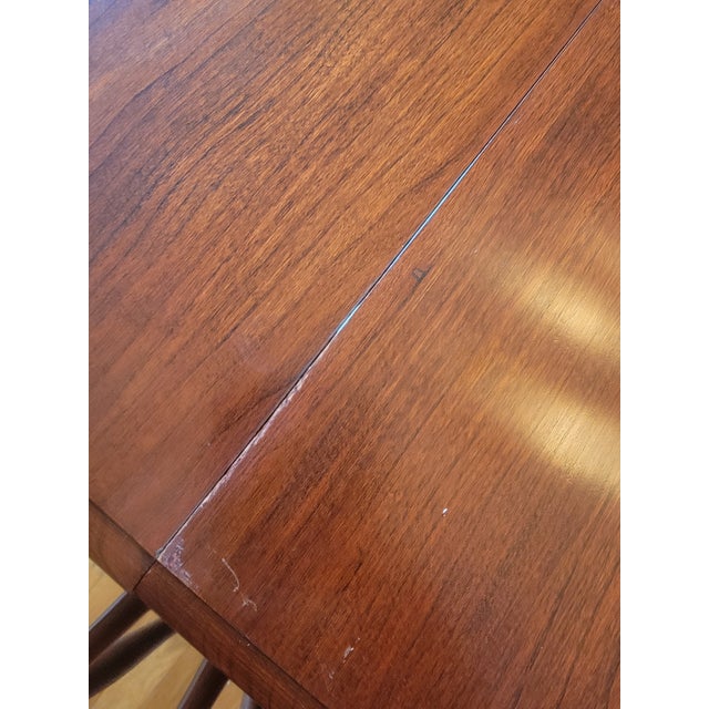 1971 Pennsylvania House Solid Cherry Dining Table & 6 Windsor Chairs (Van Sciver Retailer) For Sale - Image 18 of 18