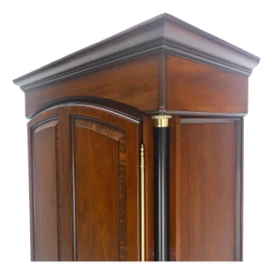 Biedermeier Empire fusion Brown Mahogany Armoire Fitted 4 Drawers Storage Shelve