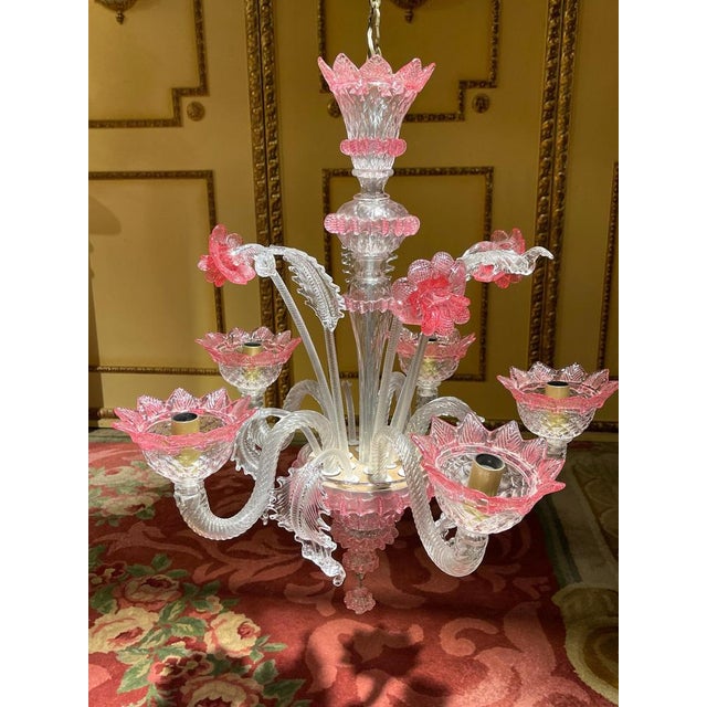 Glass 20th Century Mouth Blown Murano Chandelier, Italy For Sale - Image 7 of 18