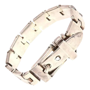 Vintage Sterling Silver Buckle Bracelet
