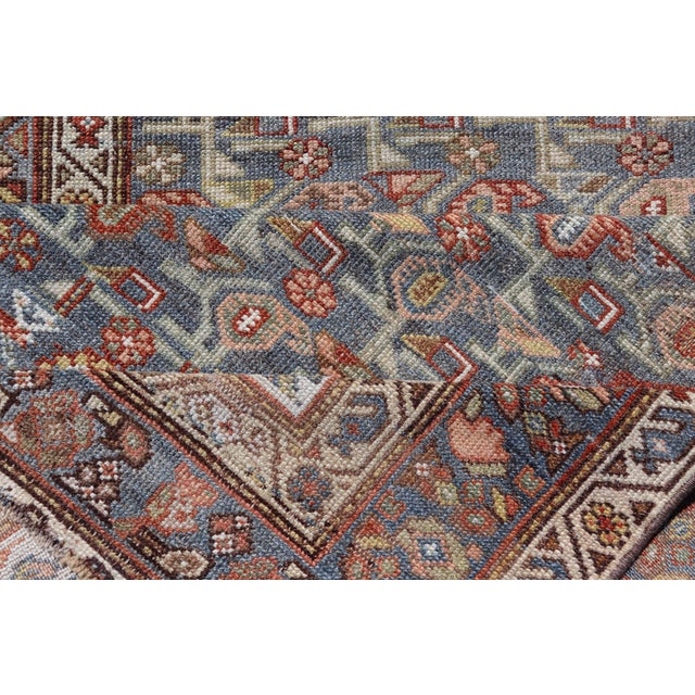 Antique Persian Gallery Kurdish Runner With All-Over Floral Design 4'1" X 17'2" For Sale - Image 12 of 13