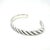 1990s David Yurman Chevron Cuff Bracelet Size M Sterling Silver Estate For Sale - Image 4 of 7