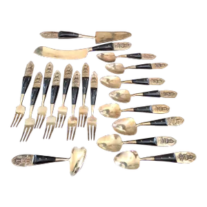 Mid Century Siam Dessert Utensil Set for 8 - 20 Pieces
