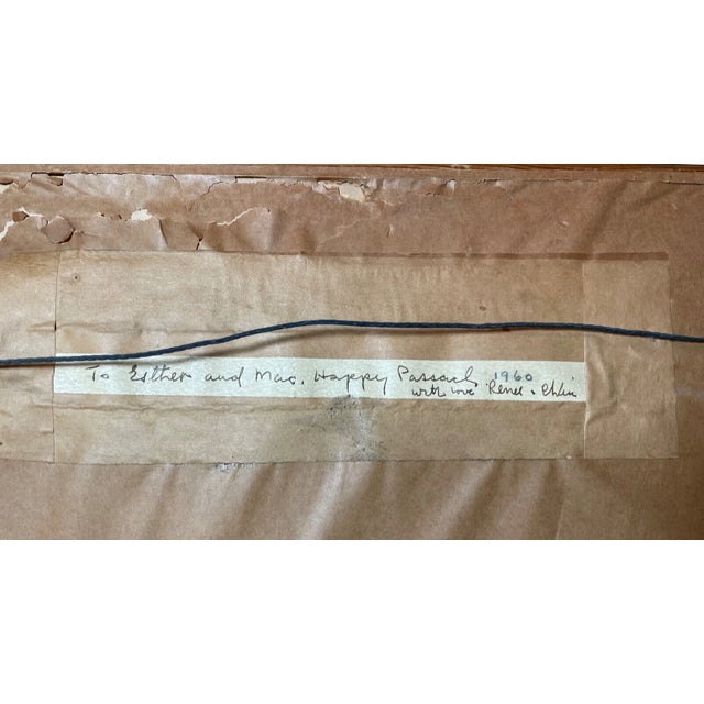 Two Original 60' Signed Chaim Gross Original Ink Drawing Elder Lady Art For Sale - Image 12 of 15