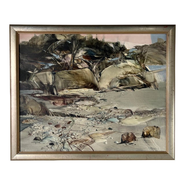 1980's Geoffrey Smith " April Cove Silence " Oil Painting, Framed For Sale