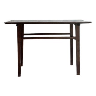 Vintage Boho Distressed Wood Console Table For Sale