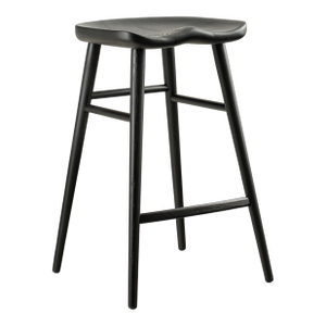 Modern Ash Solid Wood Alma Bar Chair in Black