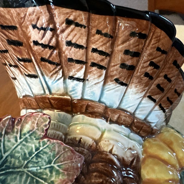 Fitz and Floyd Vintage Fitz & Floyd Autumn Bounty Turkey Thanksgiving Covered Serving Bowl For Sale - Image 4 of 7