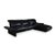 Modern Elena Corner Sofa in Black Leather from Koinor For Sale - Image 3 of 18