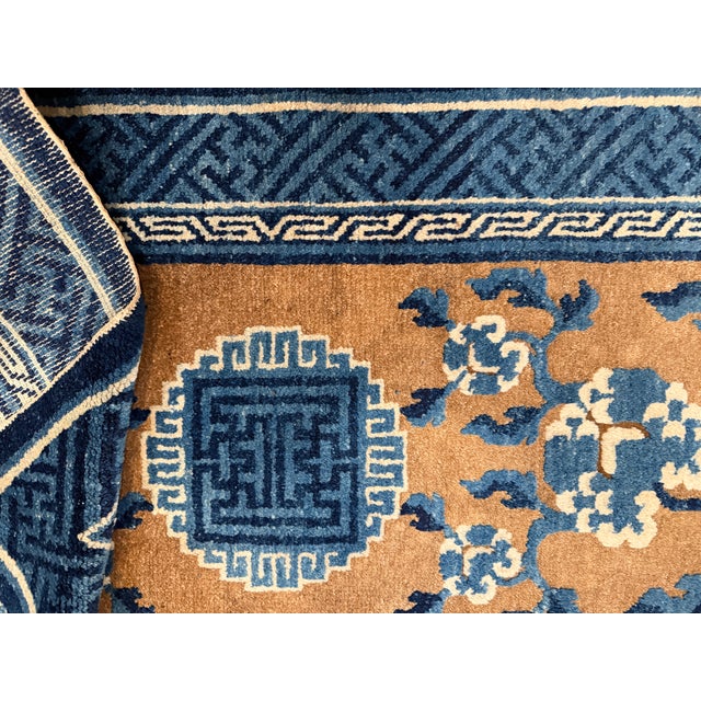 Antique Chinese Peking Rug With Floral Motifs 2'3" X 4'5" For Sale - Image 12 of 12