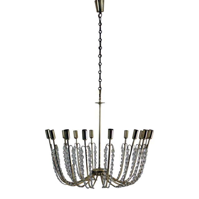 Large Alpha Salon Chandelier by J.T. Kalmar for Kalmar, 1955 For Sale