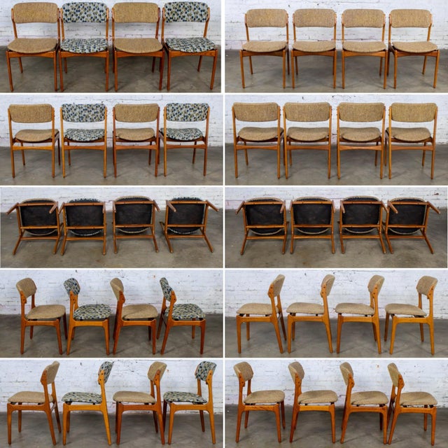 Mid to Late 20th Century Scandinavian Modern Dining Chairs Teak Model 49 by Erik Buch for o.d. Mobler Under Domus Danica Set of 8 For Sale - Image 16 of 18