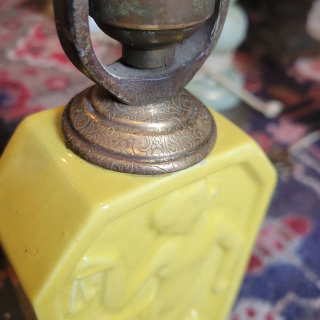Muncie Pottery Antique Muncie Pottery Art-Deco Table Lamp For Sale - Image 4 of 17