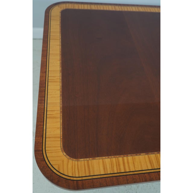 Baker Banded Mahogany Neoclassical Dining Room Table For Sale - Image 12 of 18