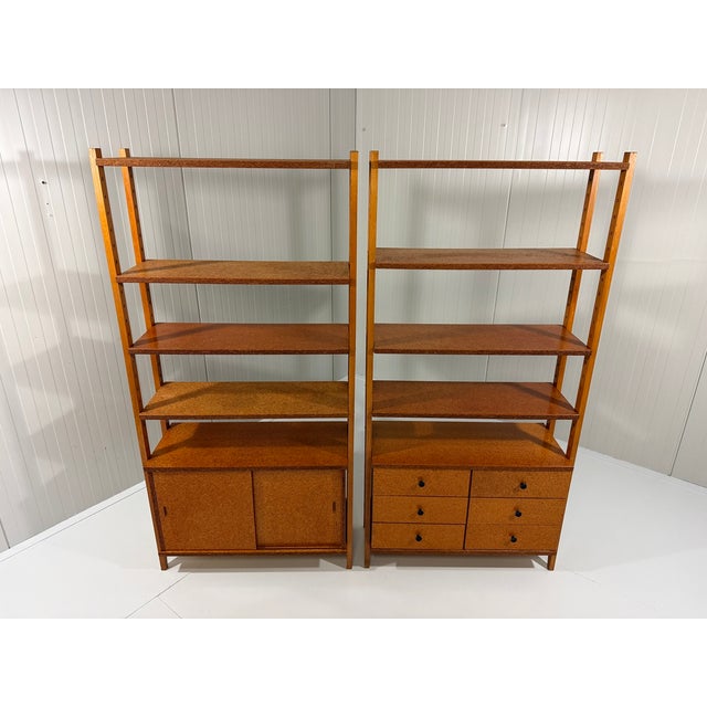 Mid-Century Modern Pressed Wooden Bookcases, 1960s, Set of 2 For Sale - Image 3 of 18