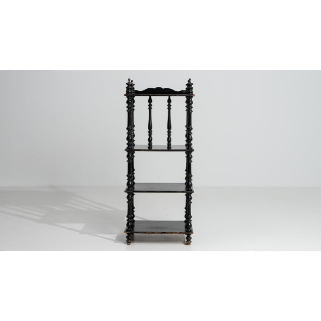 19th Century French Black Patinated Napoleon III Etagere France 1th Century For Sale - Image 12 of 14