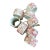 Vintage Hand Painted Pink Floral Ceramic Napkin Rings For Sale