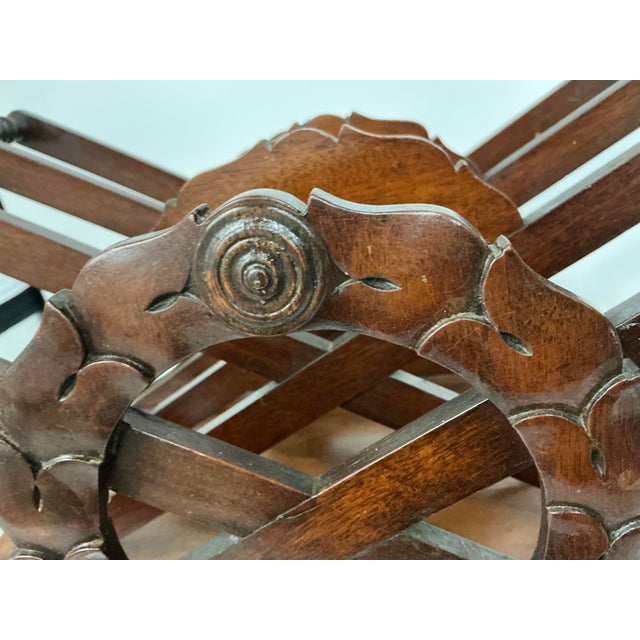 Antique Regency Style Mahogany Canterbury Magasine Rack For Sale In Providence - Image 6 of 12