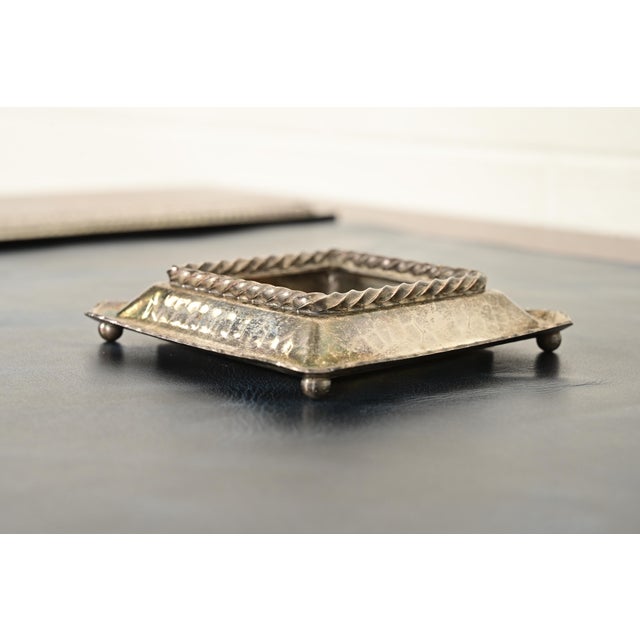 Early 20th Century Roycroft Arts & Crafts Silver Finished Copper Desk Calendar Frame or Picture Frame For Sale - Image 5 of 13