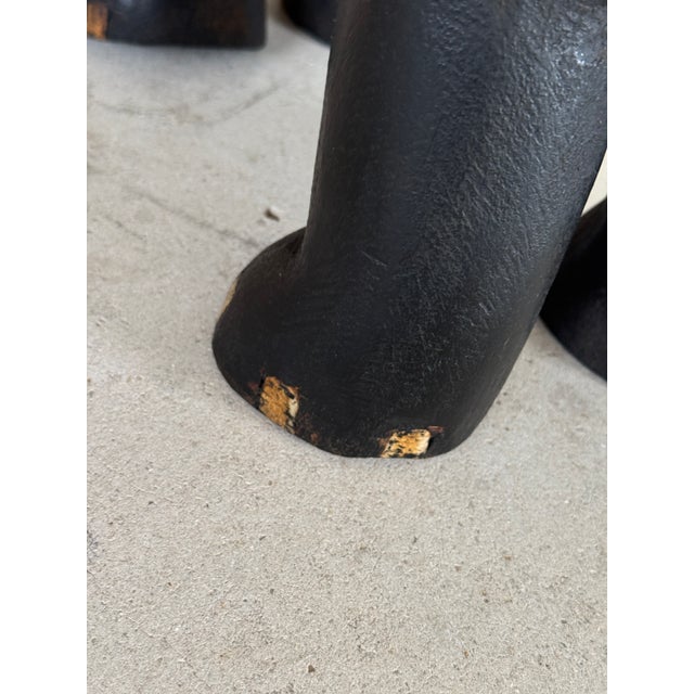 Mid-20th Century Hand-Carved Elephant Side Table With Bone Inlay Top For Sale In Naples, FL - Image 6 of 12