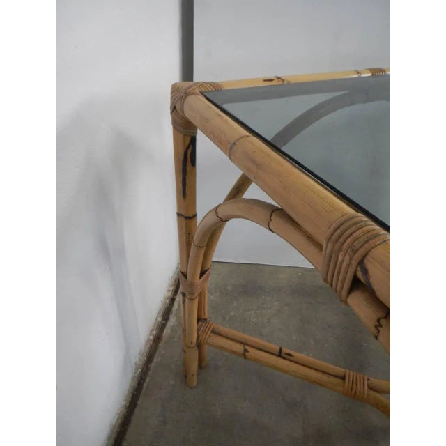 Rattan Table, Italy, 1970s For Sale - Image 11 of 12