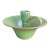 Vintage Owens Pottery Matte Green Chamberstick Candle Holder For Sale