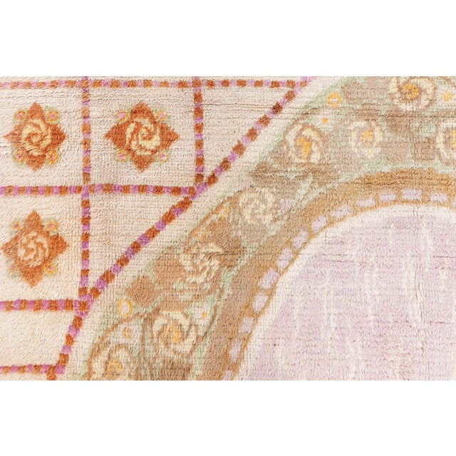 Art Deco Doris Leslie Blau Vintage French Art Deco Rug For Sale - Image 3 of 8