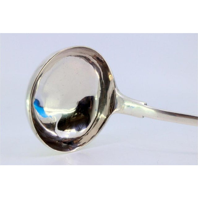 Silver Soup Ladle with Handle For Sale - Image 5 of 6