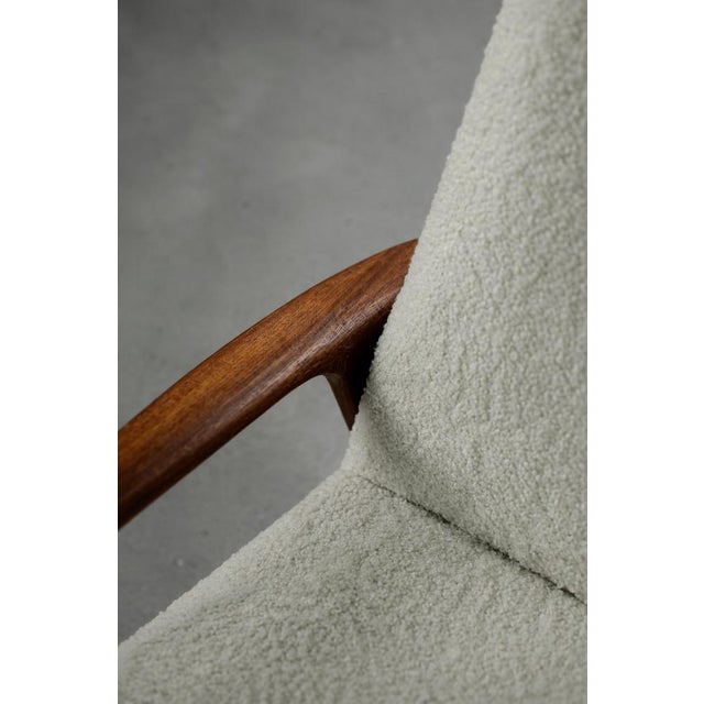 Mid-Century Scandinavian Modern White Teak Armchair from Bröderna Andersson, 1960s For Sale - Image 10 of 18