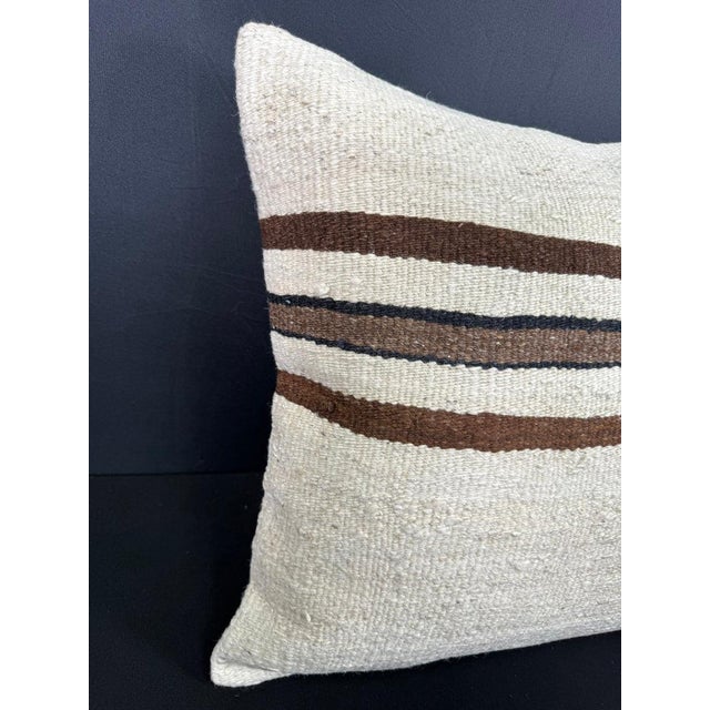 Turkish Hemp Pillow Cushion Natural Beige Brown Cushion Cover 20x20 #30681 Enhance your home decor with our Kilim Pillow...