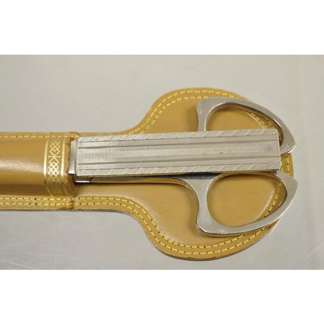 Vintage Solingen Germany Leather Italian Style Desk Set Scissors ...