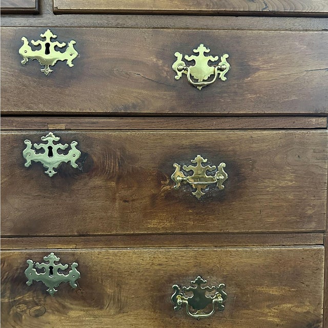 Wood 18th Century American Queen Anne Walnut Chest-on-Stand Highboy For Sale - Image 7 of 11