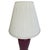 Metal Vintage Sang De Boeuf Oxblood Glazed Ceramic and Brass Table Lamps With Shades - a Pair For Sale - Image 7 of 10